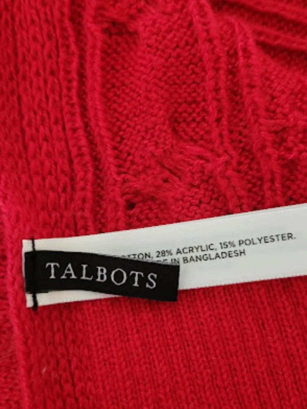 Talbots Red Knit Scarf